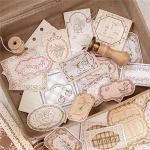 Paquete de 40 Hojas de Notas Adhesivas con Marco Estilo Vintage, Notas Escribibles para Decoración DIY, Regalos, Mensajes, Collage - Product Image 1