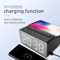 Neuer Bluetooth-Lautsprecher mit Kabelloser Ladung, LED-Wecker und USB-Stromversorgung - Bestseller-Modell