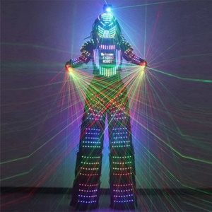 Traje <span class=keywords><strong>de</strong></span> Robot con Pantalla LED Luminoso para Bailarín Zancudo para Actuaciones en Discotecas y Escenarios con Casco y Guantes Láser - Product Image 1