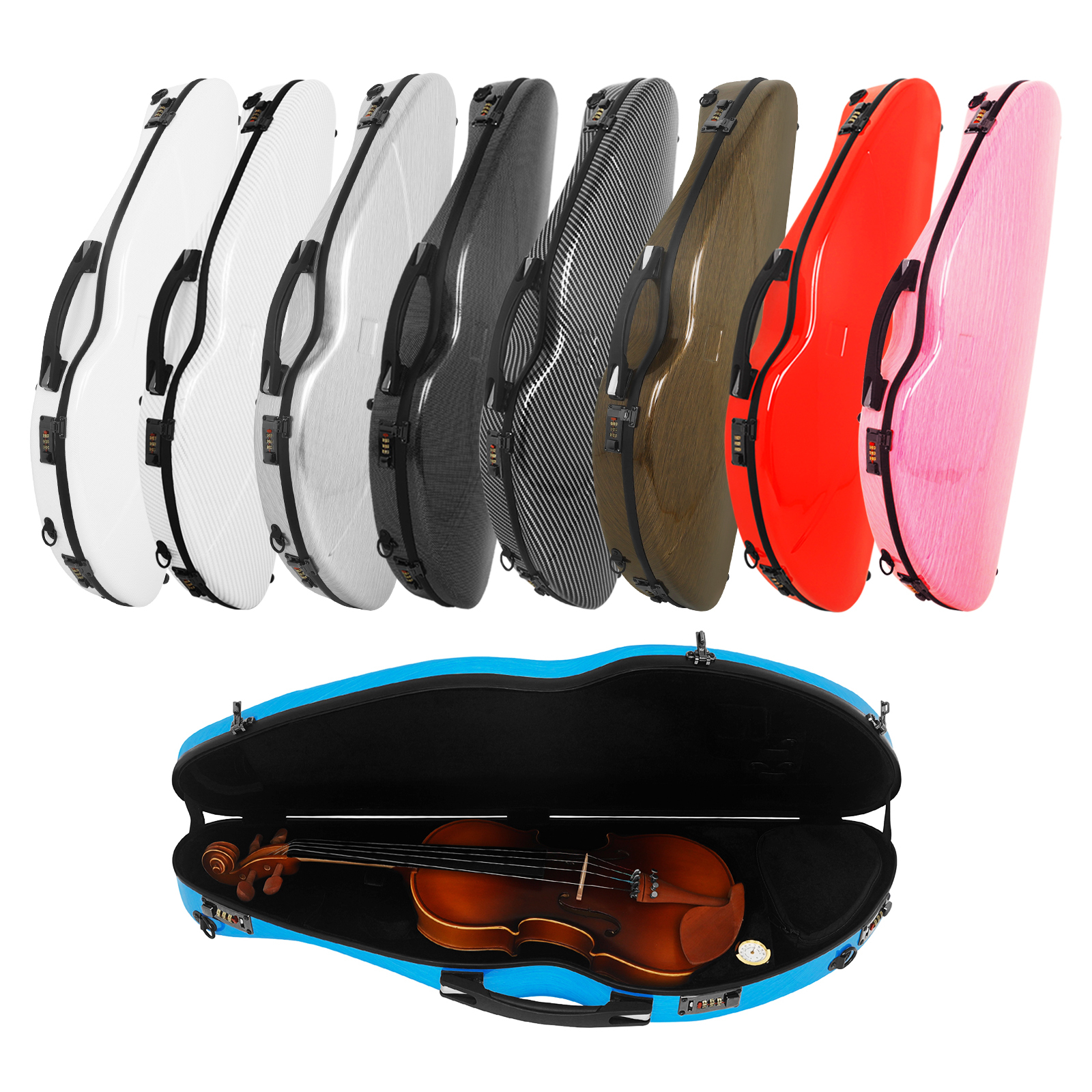 IRIN Carbon Fiber Violin Hard Case Backpack with Coded Lock