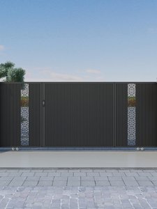 Portail intelligent en aluminium pour villa, portail coulissant pour garage de complexe résidentiel, portail en fer, portail mural, portail d'usine - Product Image 5