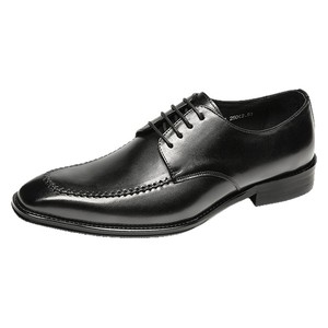 Chaussures Oxford carrées pour hommes en cuir véritable de luxe haut de gamme, semelle en caoutchouc antidérapante, massage, désodorisation - Product Image 1