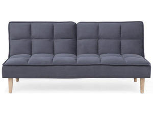 Sofá <span class=keywords><strong>cama</strong></span> plegable gris oscuro de terciopelo de 3 plazas, respaldo acolchado, <span class=keywords><strong>Click</strong></span> <span class=keywords><strong>Clack</strong></span> para sala de estar, marco de madera, tapicería de tela para hoteles - Product Image 2