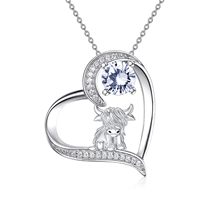 Collier pendentif en bijoux écossais Highland Cow