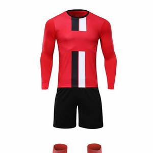 Set Uniforme da Calcio in Rete per Adulti e Bambini, Maglia a Maniche Lunghe con Colletto Alto, Personalizzabile per Allenamento Autunnale - Product Image 3