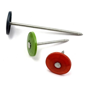 Clous de toiture en acier au carbone zingué de qualité industrielle, fournis directement par l'usine, avec capuchon en plastique et caoutchouc - Product Image 2