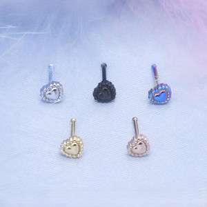 Piercings tendance en acier inoxydable en forme de cœur pour le <span class=keywords><strong>nez</strong></span>, crochets de <span class=keywords><strong>nez</strong></span>, piercings pour l'oreille et la lèvre, piercings de <span class=keywords><strong>narine</strong></span> incurvés en S, bijoux de <span class=keywords><strong>piercing</strong></span> corporel à la mode - Product Image 2
