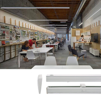 4FT 1200mm 40W sans scintillement pendentif LED lumière suspendue linéaire pour bureau centre commercial supermarché