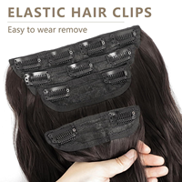 Pas cher remy 100% Clip dans l'extension de cheveux humains PU sans couture clip dans l'extension de cheveux pour les femmes blanches pince à griffes extension de queue de cheval