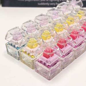 Factory Creative Lighted Keychain Mechanical <b>Keyboard</b> Style Decompression Artifact Venting Toy for Workers' Anxiety Relief - Product Image 2
