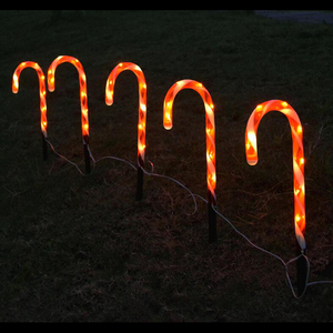 Walkway Lawn Yard Decorations Christmas Garden <strong>Outdoor</strong> Solar <strong>Candy</strong> <strong>Cane</strong> Led Stake <strong>Lights</strong> - Product Image 5