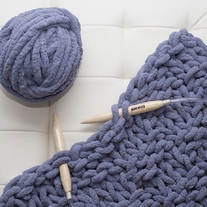 Naturel Chunky Tricot épais fil de chenille pour couvertures faites à la main - Product Image 3