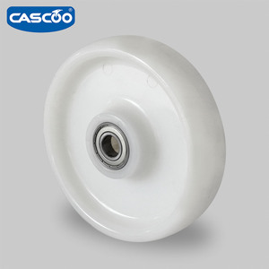 CASCOO <span class=keywords><strong>200mm</strong></span> weißes Nylon Hochleistungs-Doppel kugellager räder Industrie wagen Rollen 700KG 1000KG Kapazität Schwenkbarer Typ - Product Image 2
