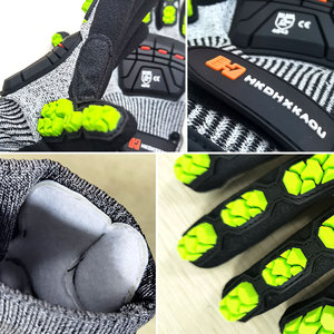 Guantes de Seguridad Grises Resistentes a Cortes para la Industria Petrolera, Construcción, Protección Mecánica y Trabajo - Product Image 3