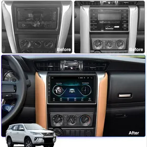 Android đài phát thanh xe cho Fortuner 2 2015-2019 stereo đa phương tiện Navigation <span class=keywords><strong>GPS</strong></span> AUX Video Player không dây Carplay 2 DIN headunit - Product Image 3