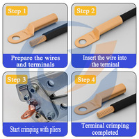 Cosses de câble en cuivre pur étamé série DT, à trou unique, tubulaires, à sertir, pour connexion de câbles de distribution électrique 10-630 mm