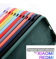 Casing Silikon Cair Original untuk Xiaomi Redmi Note 9s 8 6 7 9 Pro 6A 7A 8A 10 Tahan Banting Pelindung Belakang Lembut Note 9 s 8 T 9A Capa