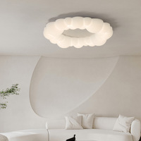 Atunus lampu gantung minimalis, lampu gantung minimalis nordic, desainer awan putih, lampu gantung langit-langit cocok untuk ruang makan kamar tidur ruang tamu