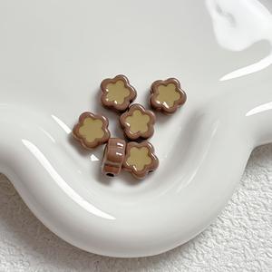 Perles d'espacement florales vives tendance INS, mignonnes et décontractées, pour la création de bijoux faits main, matériau brut, cadeau - Product Image 4