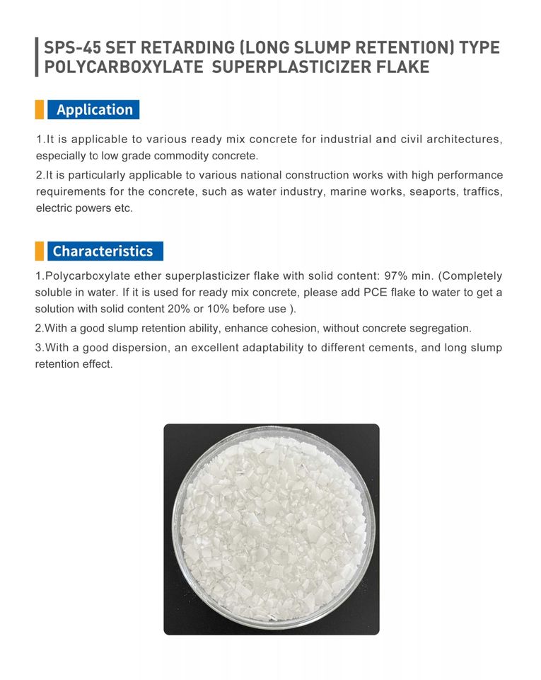 High Efficiency Water Reducing Polycarboxylate Flake Solid for Concrete ...