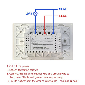 Zigbee Smart Touch Dimming Switch Panel 100000 Times Mechanical Life Overload Protection <b>Remote</b> <b>Control</b> For Home <b>Lighting</b> - Product Image 5