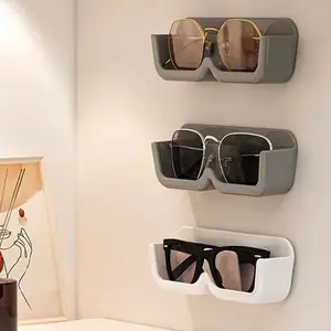 最新时尚眼镜盒太阳镜盒无穿孔可固定在墙上