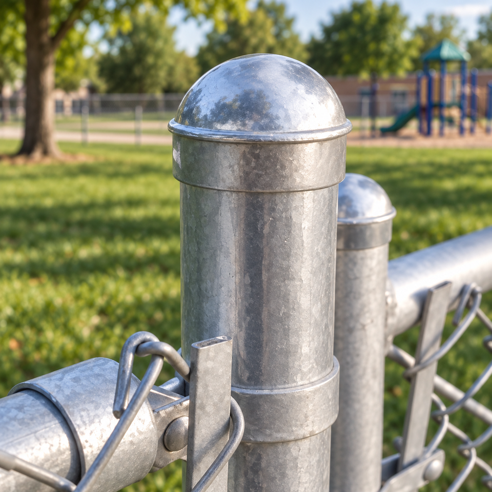 Rusty Chanis Rust Resistant Chain Link Fence Post Caps for 2-7/8 Inch OD Top Rail ...