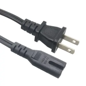 Amerika Serikat 2 Cabang Tembaga Datar Pvc 7A 10A 125V Tv Ac Kabel Listrik Kabel Kabel Listrik Harga Kompatibel Ps2 Ps4 Ps5