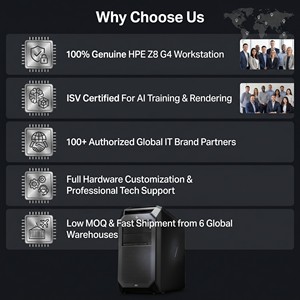 תחנת עבודה שולחנית HPE Z8G4 בעלת ביצועים גבוהים, מעבד כפול Xeon Scalable, מוכנה לכרטיס מסך RTX, למידה עמוקה של בינה מלאכותית, תחנת עבודה מסוג Tower. - Product Image 6