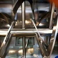 Mélangeur à ruban horizontal WLDH-4 haute capacité en acier inoxydable compatible CIP pour le mélange de poudres cosmétiques, alimentaires et chimiques