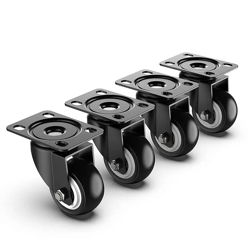 Rubber Casters Replacement for Carts,Furniture,Workbench,Dolly,Trolley Heavy Duty Industrial Castors 12 Pack… MiYuan 2 Inch Swivel Caster Wheels,Heavy Duty Caster Wheels with Top Plate 