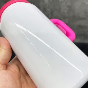 Vaso Térmico de Acero Inoxidable con Aislamiento al Vacío para Sublimación, Blanco, 16oz, con Asa de Colores, desde Almacén de EE. UU. - Product Image 4