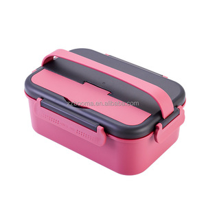 Récipient alimentaire empilable sans BPA avec 3 treillis et <span class=keywords><strong>fourchette</strong></span> cuillère en acier inoxydable boîte à lunch Bento auto-chauffante - Product Image 5