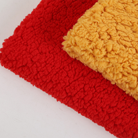 Vente en gros tissu d'hiver couleur unie Super doux chaud fausse fourrure tissu polaire Sherpa