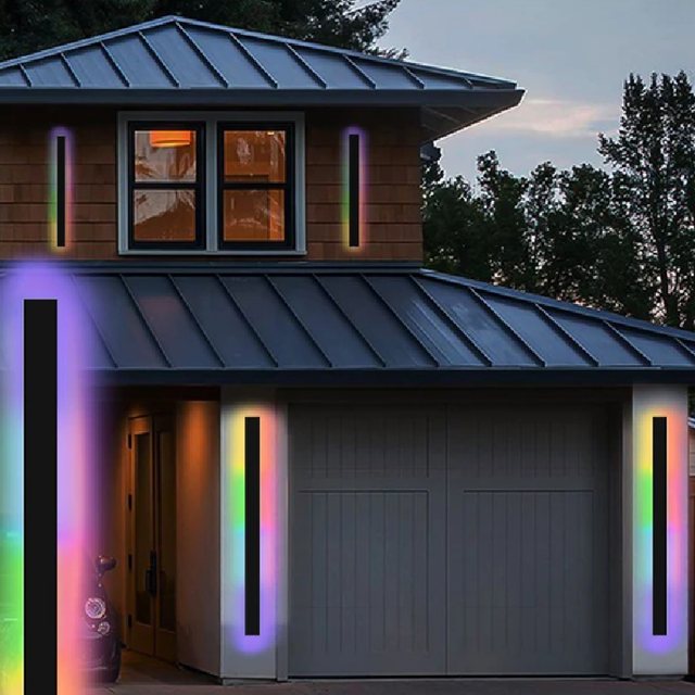 IC RGB SPI IP65 Waterproof LED Dimmable Long Strip Wall Light Modern Outdoor Exterior Linear Strip Lamp