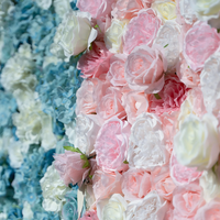 Panneaux floraux artificiels pour décoration murale, violet, en soie, pour fêtes d'anniversaire, mariages, décoration intérieure et extérieure