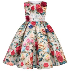 Vestido de noche <span class=keywords><strong>para</strong></span> <span class=keywords><strong>niñas</strong></span> Retro americano europeo, vestido de princesa con estampado Floral de mariposa <span class=keywords><strong>para</strong></span> niños <span class=keywords><strong>para</strong></span> fiesta de verano de satén de <span class=keywords><strong>Amazon</strong></span> - Product Image 6