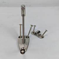 Supports d'escalier robustes en alliage de zinc LD-Metal, finition laiton noir et nickel satiné, pour escaliers en bois