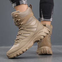 Bottes de randonnée mi-mollet pour hommes, à lacets, avec tige en PU, semelle extérieure en EVA, doublure en mesh, confort toutes saisons, directement de l'usine