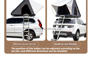 <span class=keywords><strong>Tente</strong></span> <span class=keywords><strong>de</strong></span> <span class=keywords><strong>toit</strong></span> rigide EM 4x4 pour camping-car, design à charnière X OEM, intérieur spacieux, charnière X en aluminium avec éclairage LED - Product Image 2