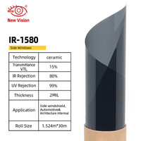Film teinté pour vitres de voiture en céramique nano 2 plis de haute qualité 20% 30% 50% VLT anti-UV anti-éblouissement anti-rayures en PET