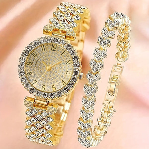 Ensemble cadeau de montres à quartz de luxe pour femmes gravées, 2 pièces, or rose, pour clients d'entreprise, VIP, anniversaire, Nouvel An - Product Image 2
