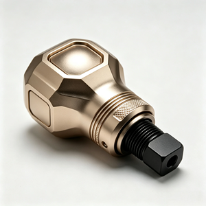 Custom Machined Aluminum <b>Gear</b> Shift <b>Knob</b> Black Octagonal Faceted Car Shifter Handle Universal Automotive Accessory Guangdong - Product Image 3