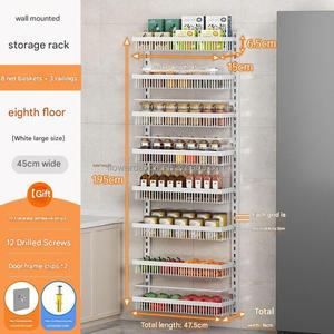 Support de rangement <span class=keywords><strong>mural</strong></span> en métal 3 niveaux pour cuisine 2026 – Étagère à épices et organisateur d'assaisonnements - Product Image 2