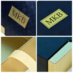 Boîte à tiroir magnétique de luxe en papier pour parfum, cosmétiques, bijoux, montres, lunettes de soleil, avec finition brillante et coins métalliques - Product Image 3