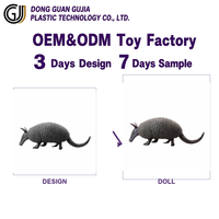 Figura Realista de Armadillo, Juguete Educativo de Dibujos Animados Ecológico de ABS/PVC, Juguete Coleccionable en Caja, Regalo OEM
