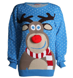 <span class=keywords><strong>Pull</strong></span> de Noël moche en tricot à col rond et manches longues, motif renne de dessin animé, personnalisable ODM, plusieurs tailles et couleurs - Product Image 5