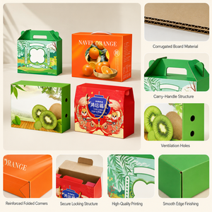 Caja de Cartón Corrugado para Frutos Secos y Frutas al por Mayor, Económica, de Alta Capacidad, Portátil, Duradera y Ecológica, con Empaque Personalizado - Product Image 2