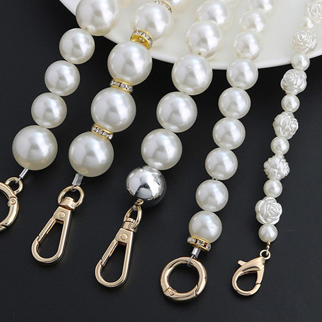 2023 Elegant Bead Pearl Handle Strap Chain Charms Accessory for Women Handbag,Purse,Clutch,DIY Phone Case Hand Strap