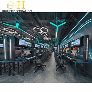 E-Sports Bar tavolo da gioco & LED caratteristica parete, Display personalizzato mobili in legno Gaming Bar mobili per Internet <span class=keywords><strong>cafè</strong></span> - Product Image 2